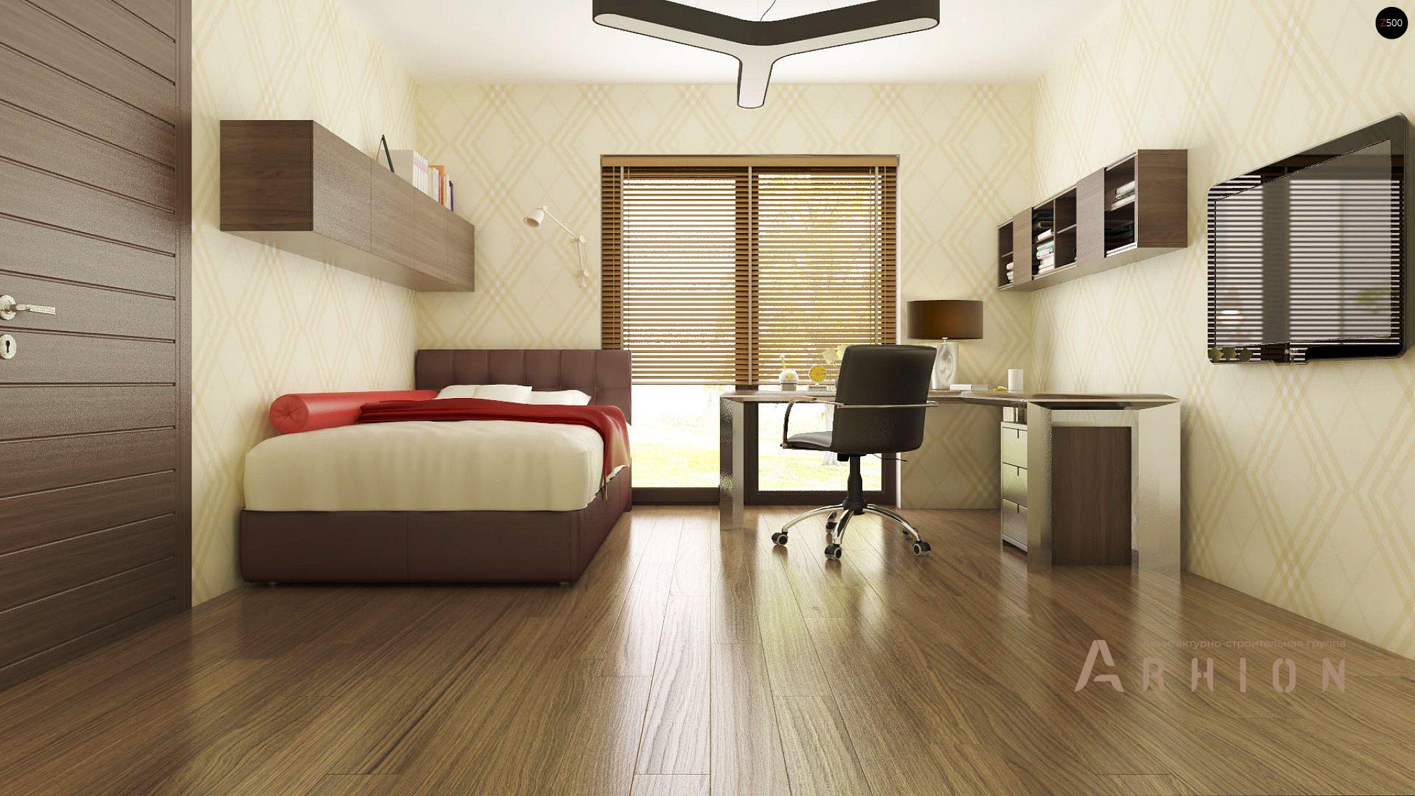 11. Проект одноэтажного дома в стиле минимализм с плоской кровлей , Zx101 GP2, площадью - 194 кв c терассой, гаражом